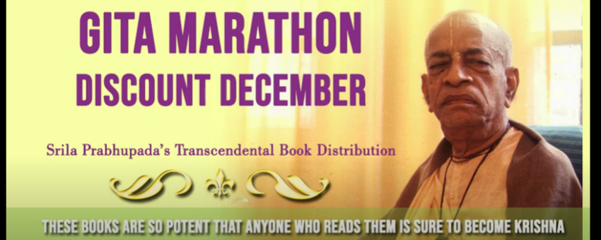 December Discount on ISKCON books – Bhagavad gita and Srimad Bhagavatam