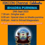 Bhadra purnima 29th sept 8 am to 9 30 am